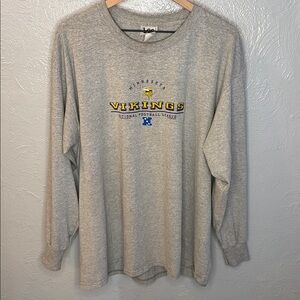 Vintage Lee Sport Minnesota Vikings NFL Long Sleeve Shirt 2001 XL